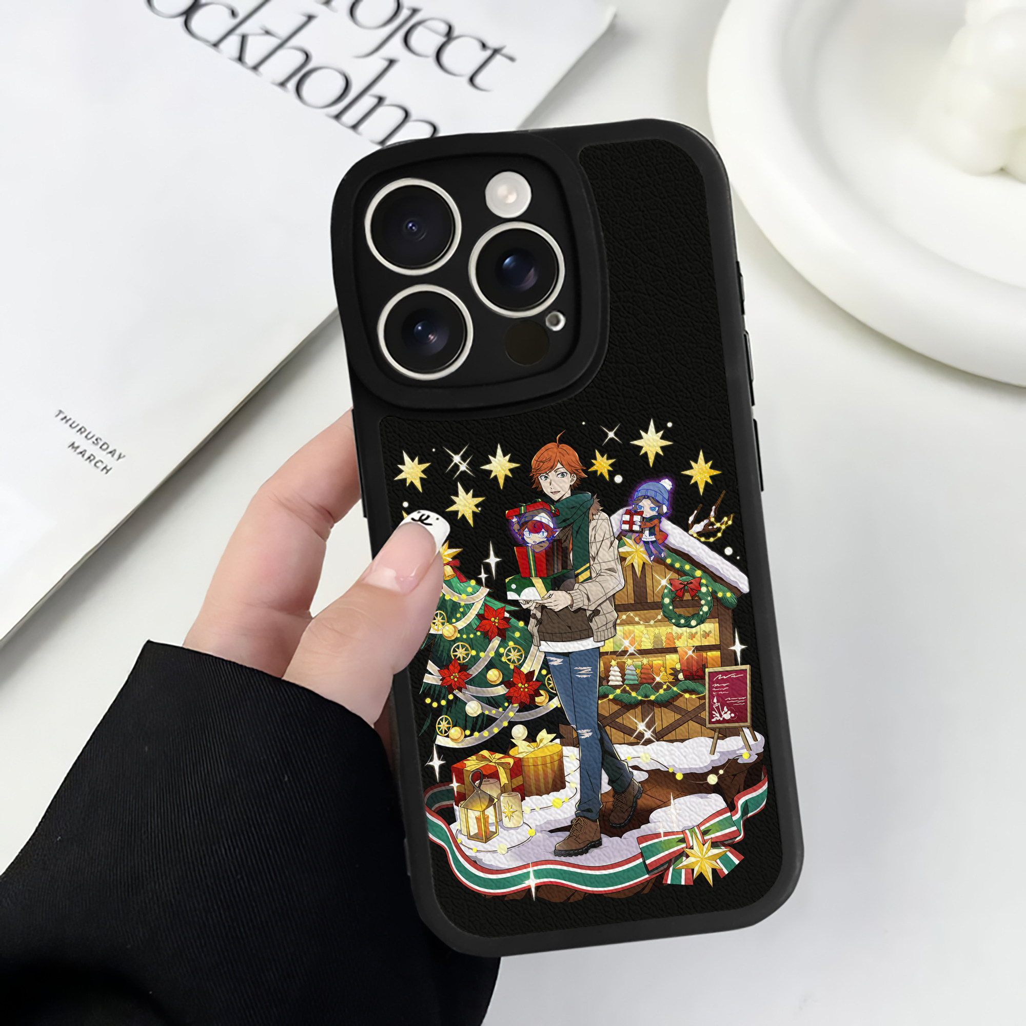 （画像用） 文豪ストレイドッグス Bungo Stray Dogs 【iPhone 16シリーズ対応】シリコンスマホケース（レザー調） 材質：シリコン